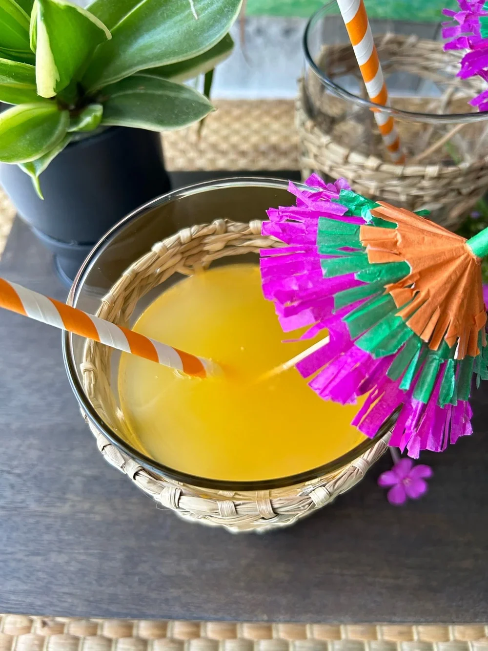 🌴Tropical Glass Tumblers w/Seagrass Wrap | Set of 2 | Threshold | Target